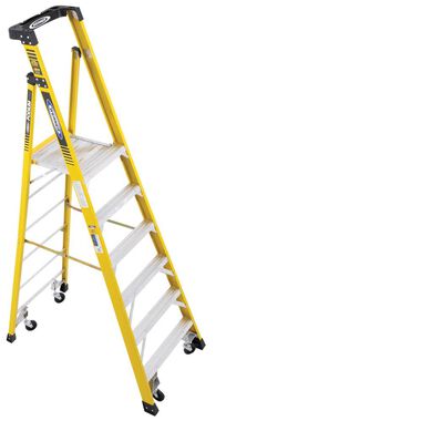 Werner Podium 6-ft Fiberglass 375-lb Type IAA Platform Ladder, large image number 0