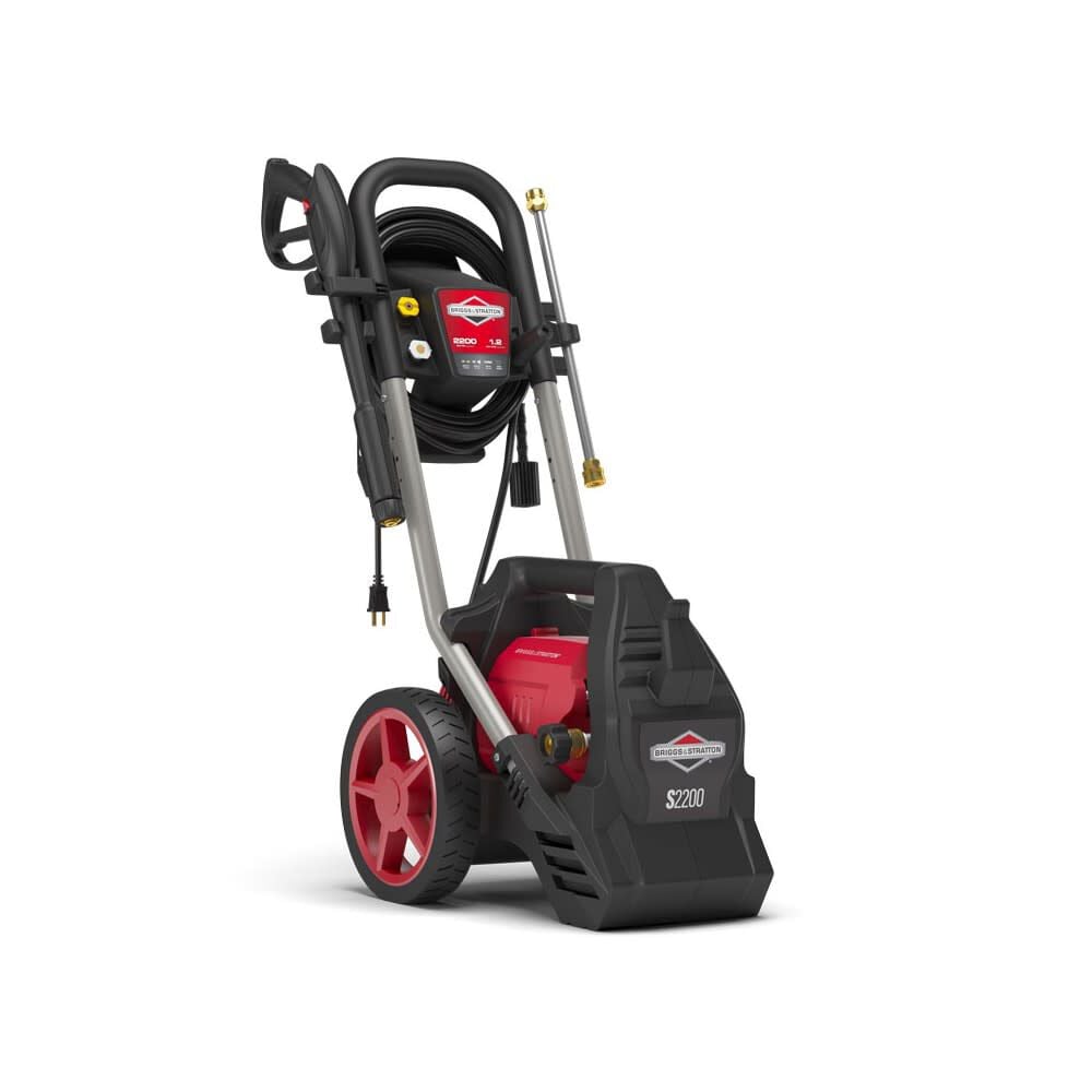 Briggs and Stratton 2200 PSI 1.2 GPM Electric Powered Cold Water Pressure Washer with 3 Spray Tips – 20700