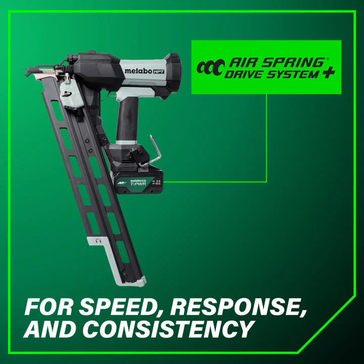 Metabo HPT Cordless Pneumatic 18V 21 Degree Plastic Strip Framing Nailer Kit, large image number 15