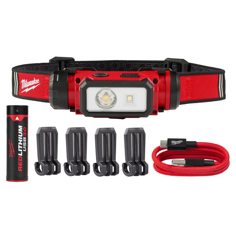 Milwaukee REDLTHIUM USB Hard Hat Headlamp, large image number 1