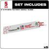 Milwaukee 6 in. 10 TPI THE TORCH SAWZALL Blades 5PK, small