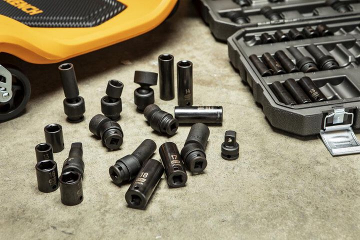 GEARWRENCH 3/8in Drive 6 Point Metric Standard & Deep Impact Socket Set 51pc, large image number 6