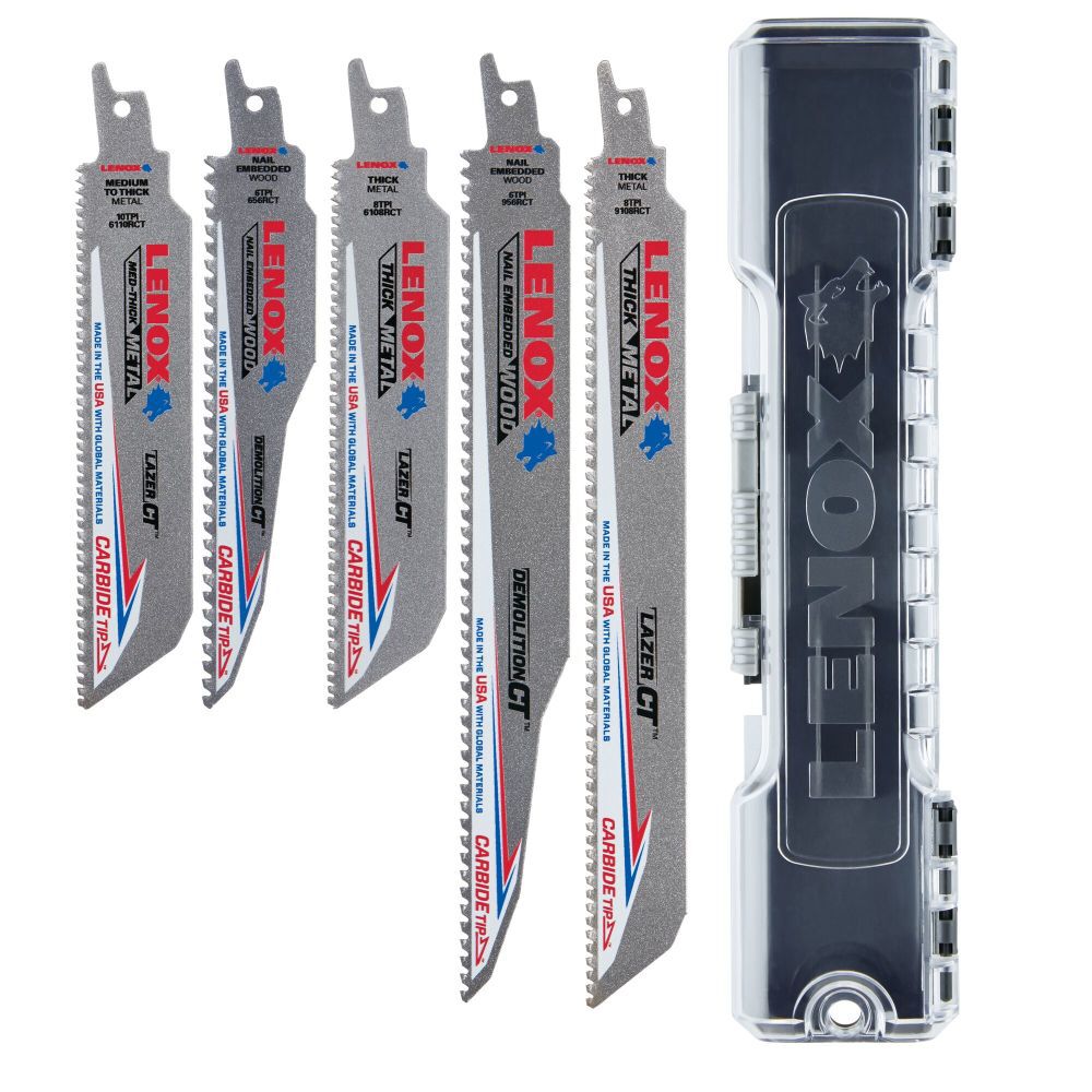 Lenox Carbide Tipped Reciprocating Kit with Case 5 Piece
