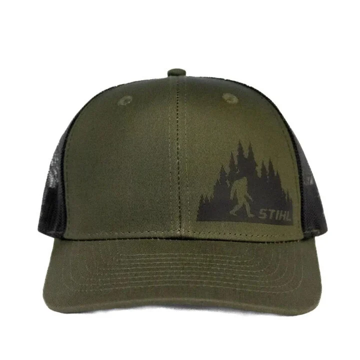 Stihl Sasquatch Snapback Hat Moss and Black OSFM