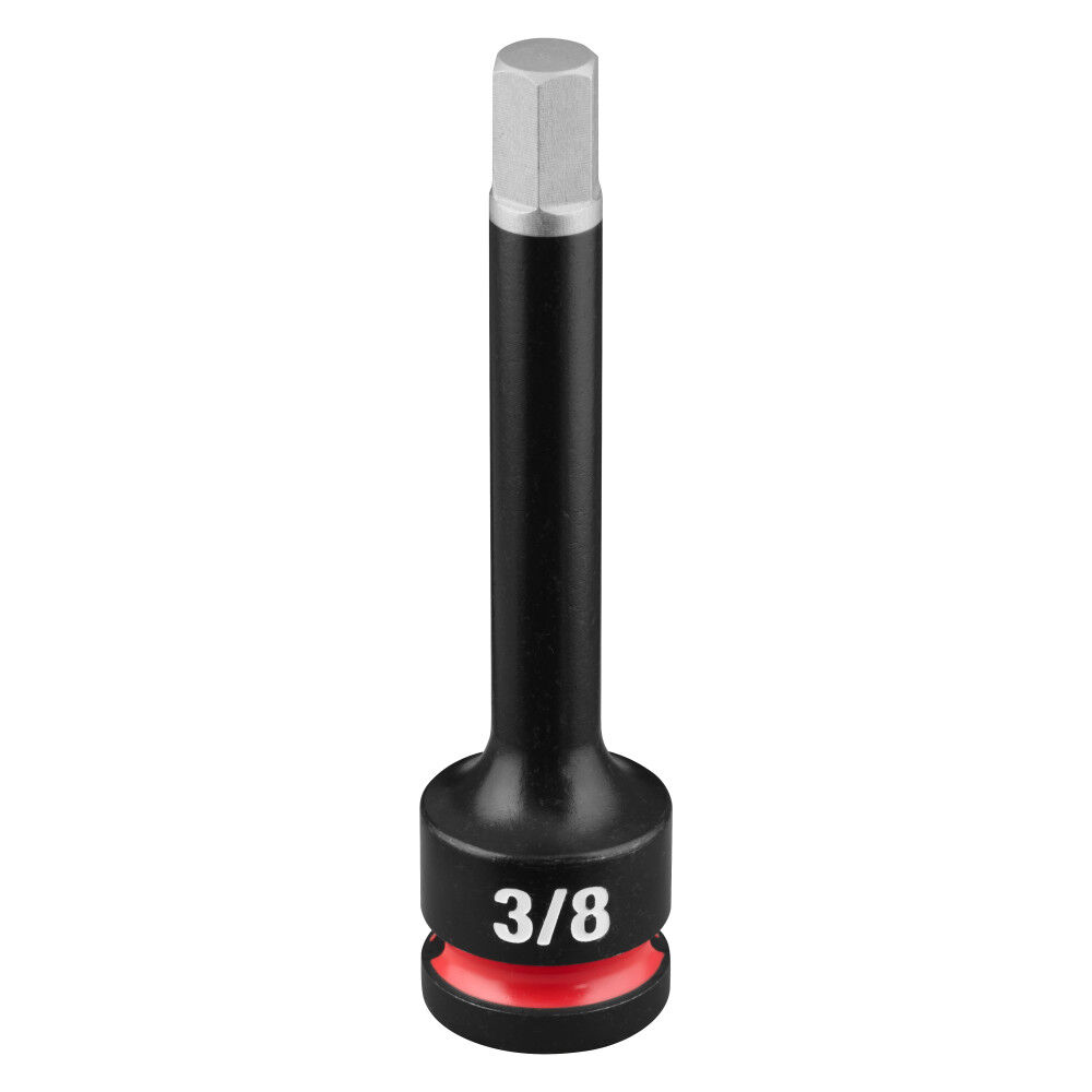 Milwaukee SHOCKWAVE Impact Duty 1/2 Inch Drive 4 Inch Hex 3/8 Inch Bit Socket - 49-66-7331