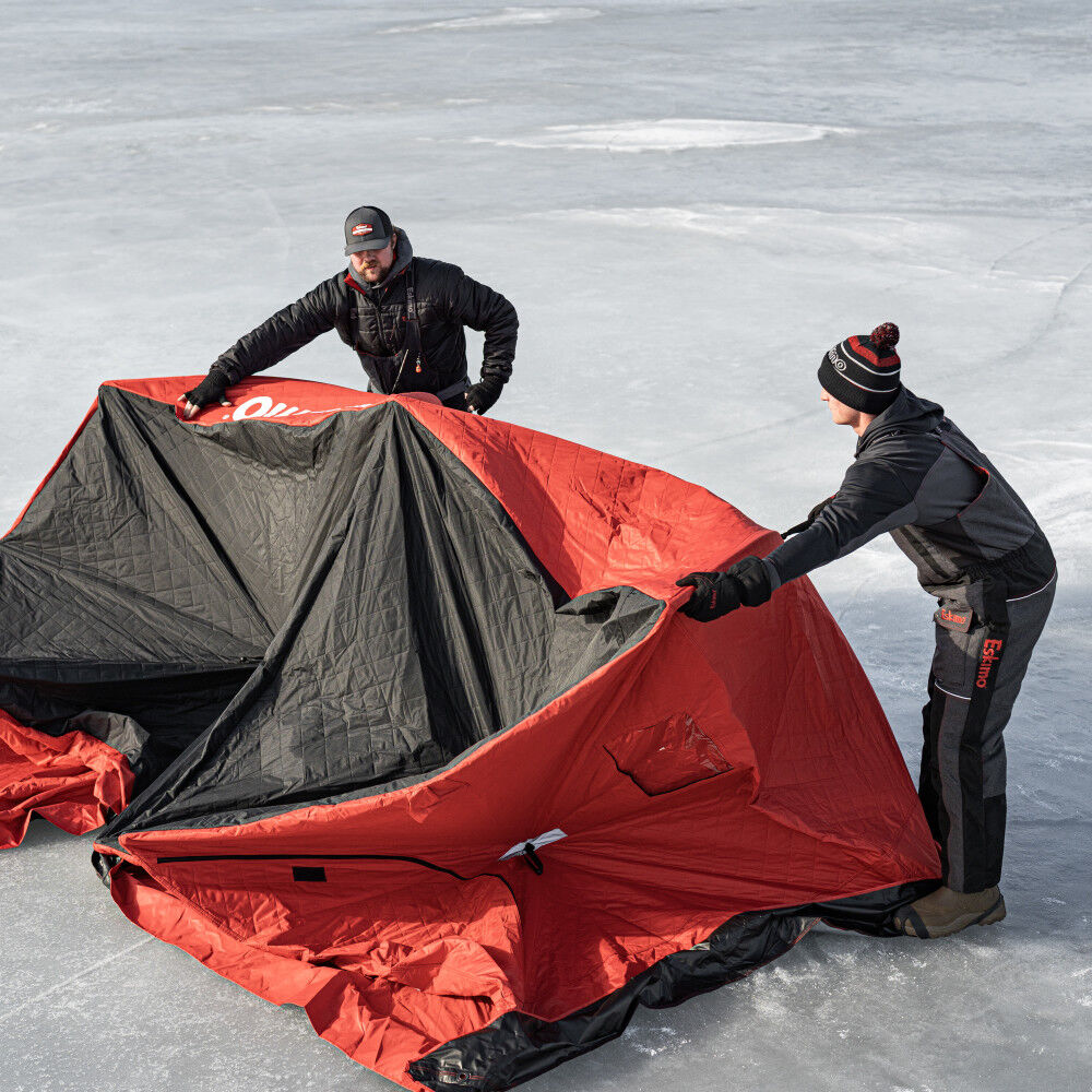 Eskimo QuickFish 6HD, Pop-Up Portable Shelter, No-Trip Door, Red/Black, Six Person, large image number 6