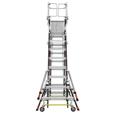 Little Giant Safety Cage Model 8 Ft. to 14 Ft. IAA FG with Wheel Lift and Ratchet Levelers, large image number 3