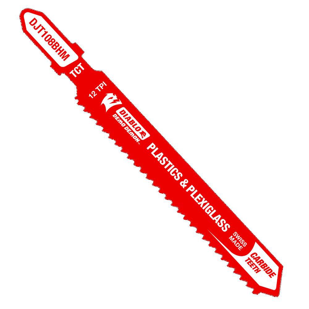 Diablo Tools 3-1/2 Inch 12 TPI Carbide Jig Saw Blade for Plastics and Plexiglass, large image number 1