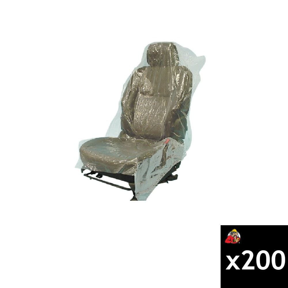 Johndow Economy Clear Plastic Seat Cover Box 31-1/2 x 52 Inch 200 Pieces, large image number 1