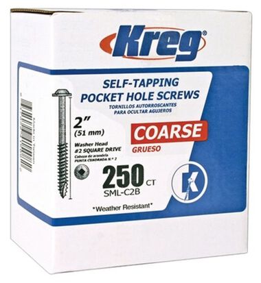 Kreg 2in #8 CRS WH Blue-Kote Pocket Screw - 250ct