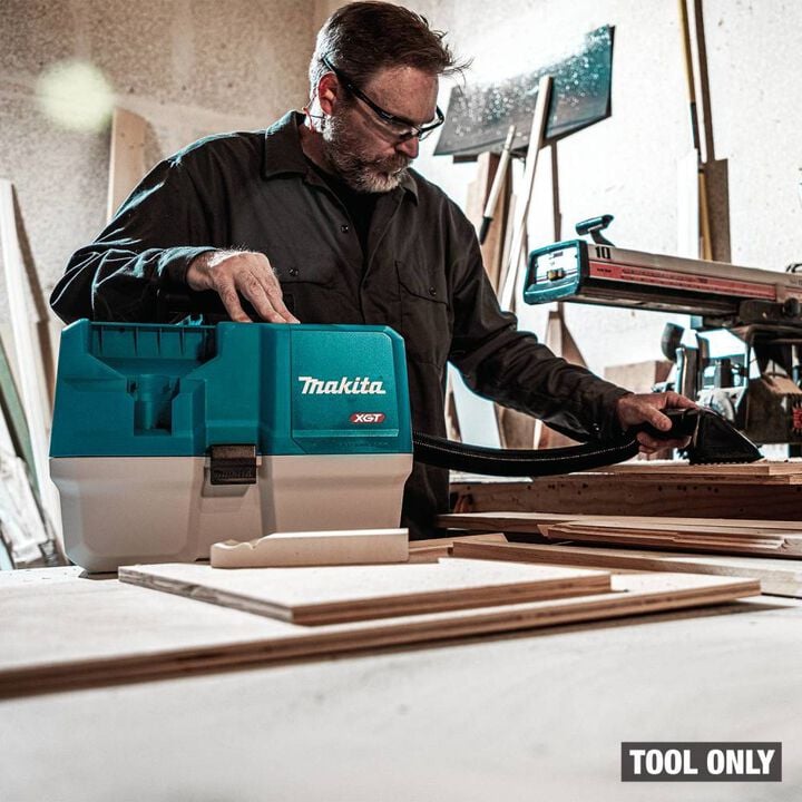 Makita 40V Max XGT Brushless Cordless 2 Gallon HEPA Filter Wet Dry Dust Extractor Vacuum (Bare Tool) Wheel Set & 7 Inch Crevice Nozzle Bundle, large image number 13