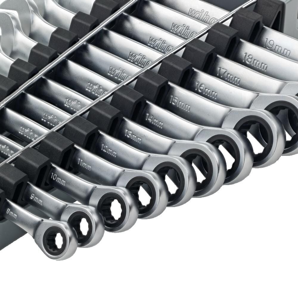 Wiha Combination Ratchet Wrench Set, Metric, 12 Pieces, large image number 3