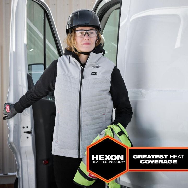 Milwaukee M12 Womens Heated AXIS Vest Kit, Gray, Large, large image number 6