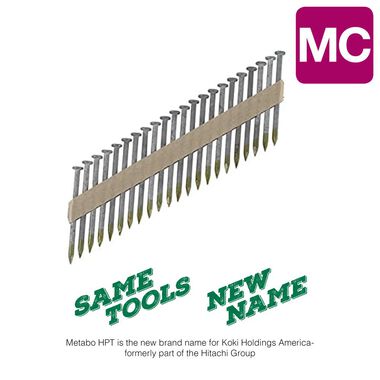 Metabo HPT 1 1/2in Nail Full Round Head Hot Dipped Galvanized Paper Collated Metal Connector Strap Tite 3000qty, large image number 3