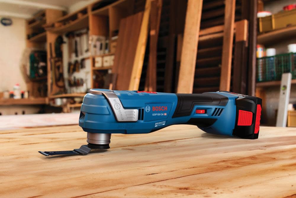 Bosch 18V Brushless StarlockPlus Oscillating Multi Tool Kit with CORE18V 4 Ah Advanced Power Battery GOP18V 34B14 Acme Tools