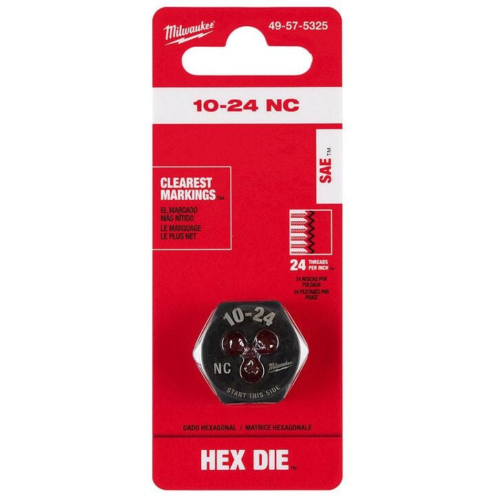 Milwaukee 10-24 NC 1-Inch Hex Threading Die, large image number 10