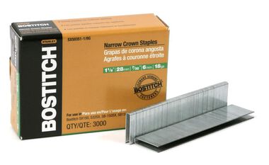 Bostitch 1-1/8 In. 18 Gauge 7/32 In. Narrow Crown Finish Staple, large image number 0