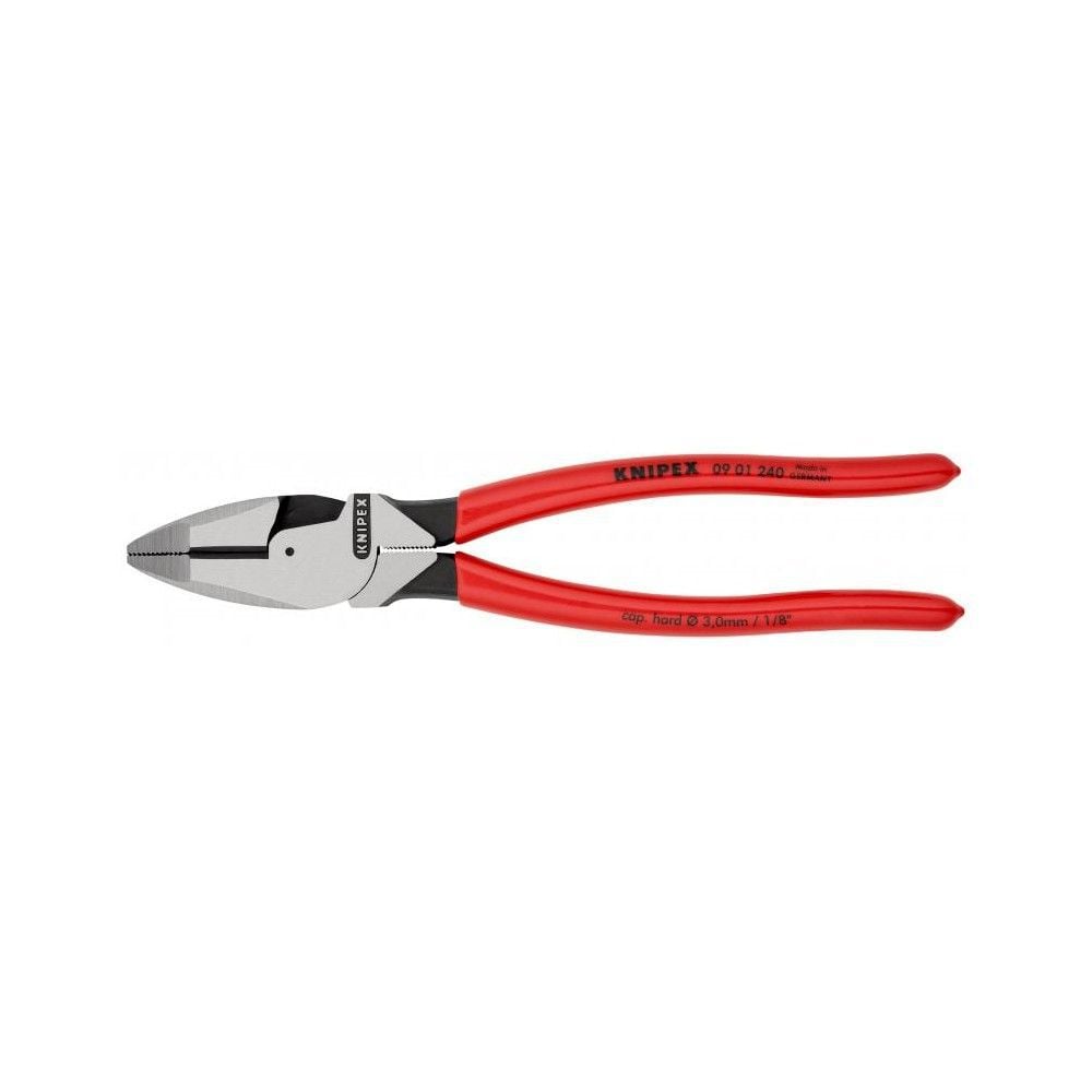 Knipex Linemans Pliers Plastic Coated Handle 240mm, large image number 3