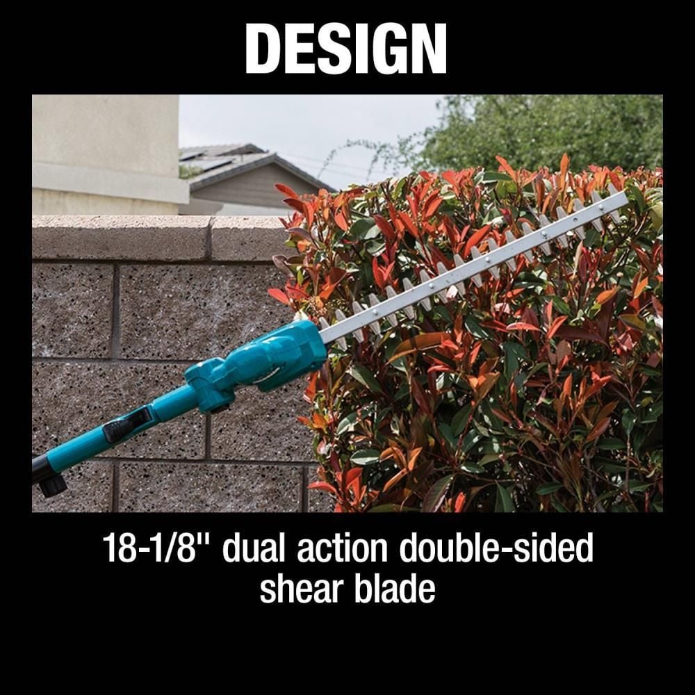 Makita 18V LXT Hedge Trimmer Lithium Ion Cordless 18in Telescoping Articulating Pole (Bare Tool), large image number 12