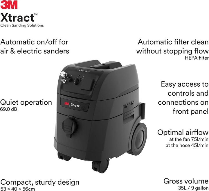 3M Xtract 157 CFM 110V Corded Portable Dust Extractor, large image number 3