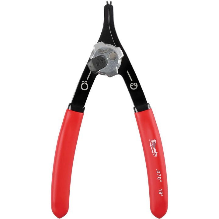 Milwaukee .070 in Convertible Snap Ring Pliers 18 Degree