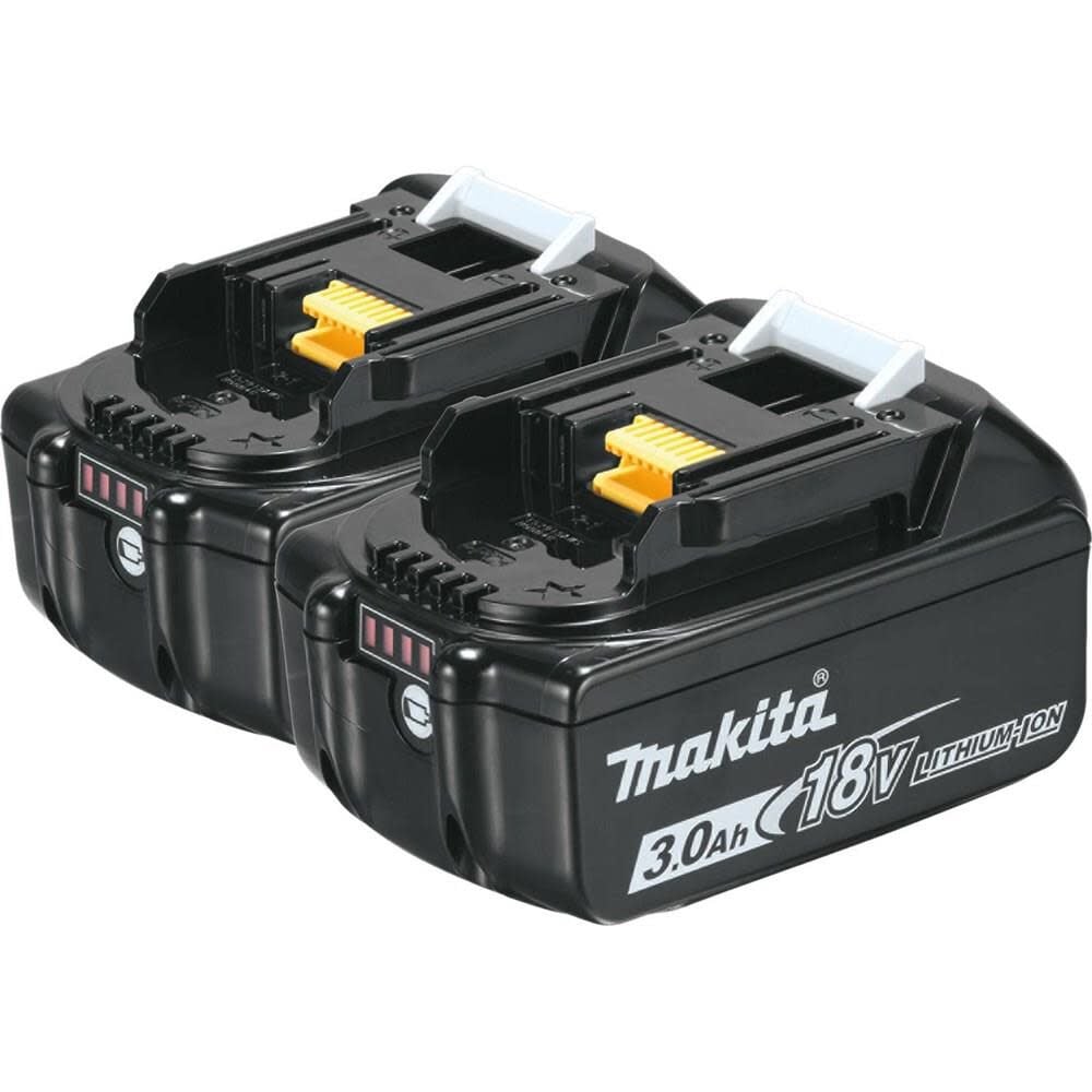 Makita 18V LXT 18V 3Ah Lithium Ion Power Tool Battery Pack with Fuel Indicator (2 Pack) – BL1830B-2