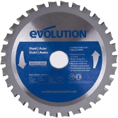 Evolution Power Tools 5 3/8in x 30T Mild Steel Cutting Circular Saw Blade