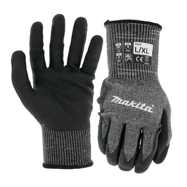 Makita Advanced FitKnit Gloves Cut Level 7 Nitrile Coated Dipped L/XL