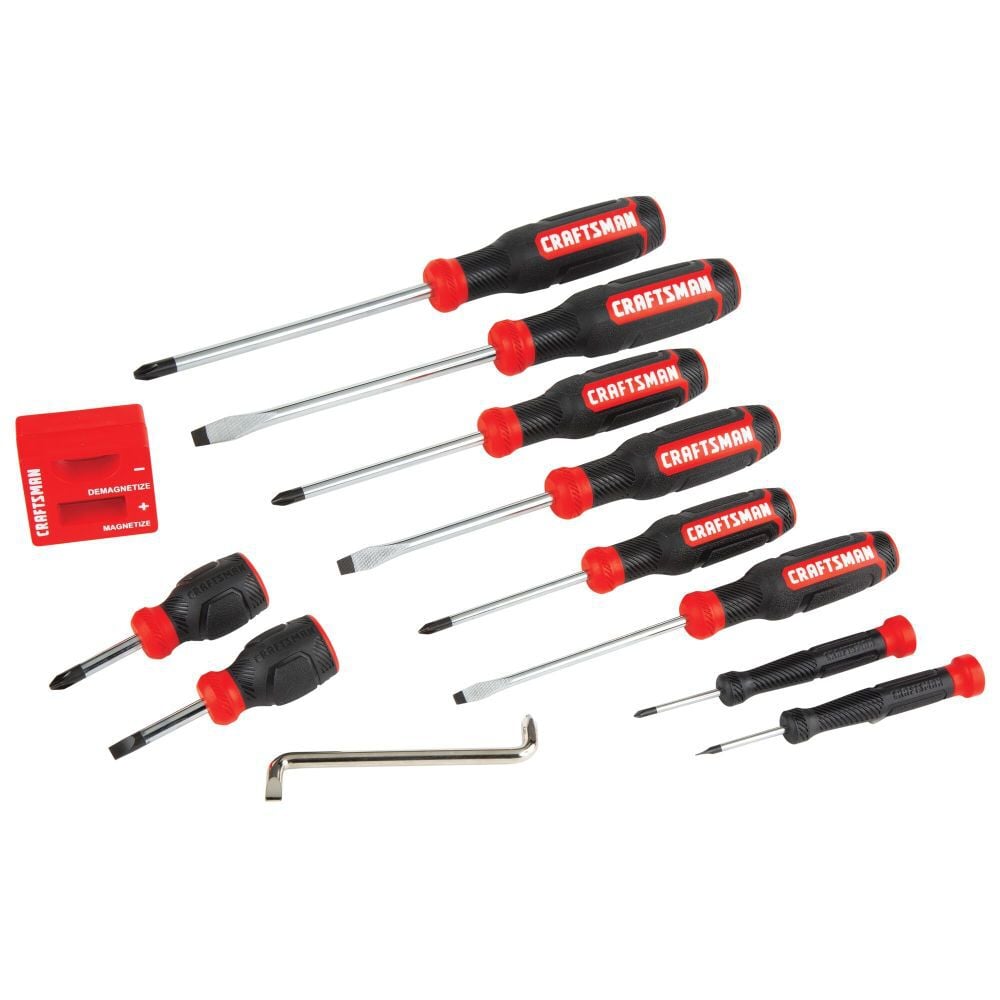 CRAFTSMAN Bi-Material Screwdriver Set, 12 Pieces - CMHT65071N