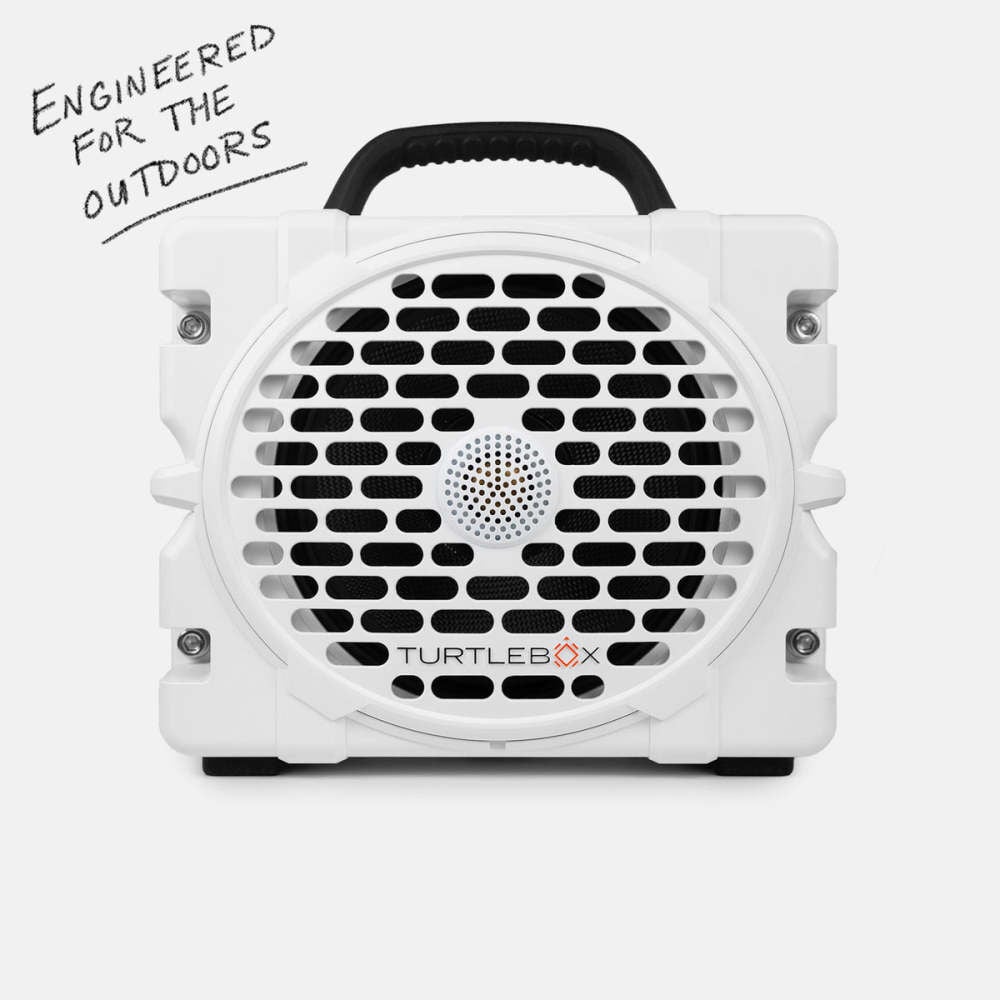 Turtlebox GRANDE Speaker, White - TB-GRAN-G1-WHT-DLR-1