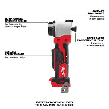Milwaukee M18 Cable Stripper (Bare Tool), large image number 2