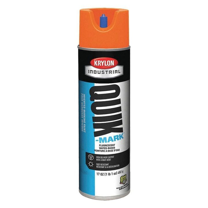 Krylon Quik-Mark 17 Oz Water-Based Inverted Marking Paint, Orange, large image number 1