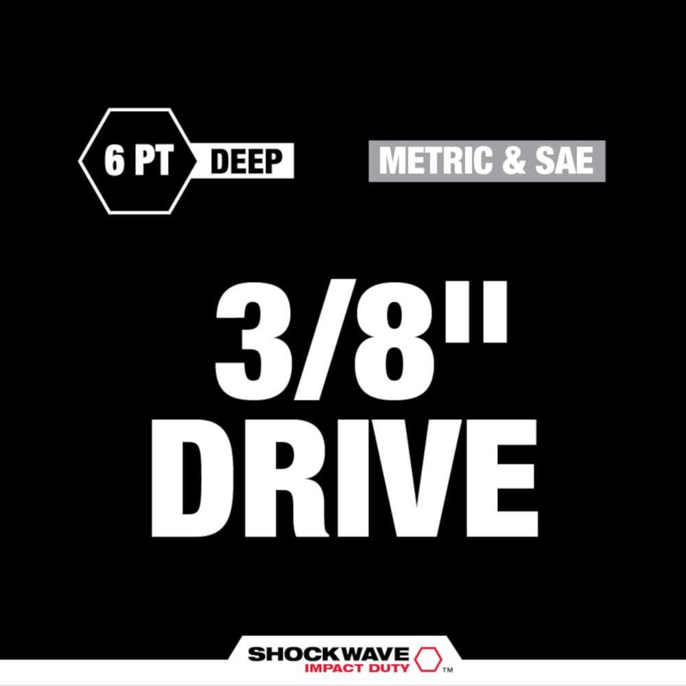 Milwaukee 3/8inch Drive SAE & Metric Deep 6 Point 43pc, large image number 2