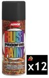 Aervoe 16 Oz Aerosol Semi Flat Black Rust Proof Any-Way Spray Paint 12 Pack, small image number 1