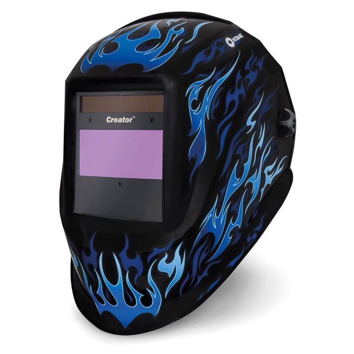 Hobart Creator Series Auto-Darkening Welding Helmet, Fire & Ice, large image number 4