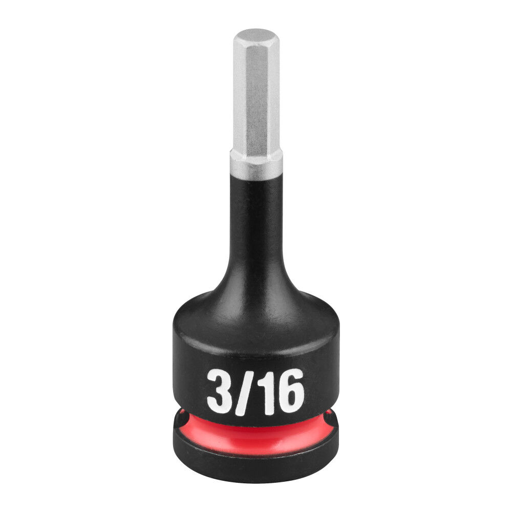 Milwaukee SHOCKWAVE Impact Duty 3/8 Inch Drive 2 Inch Hex 3/16 Inch Bit Socket - 49-66-7275