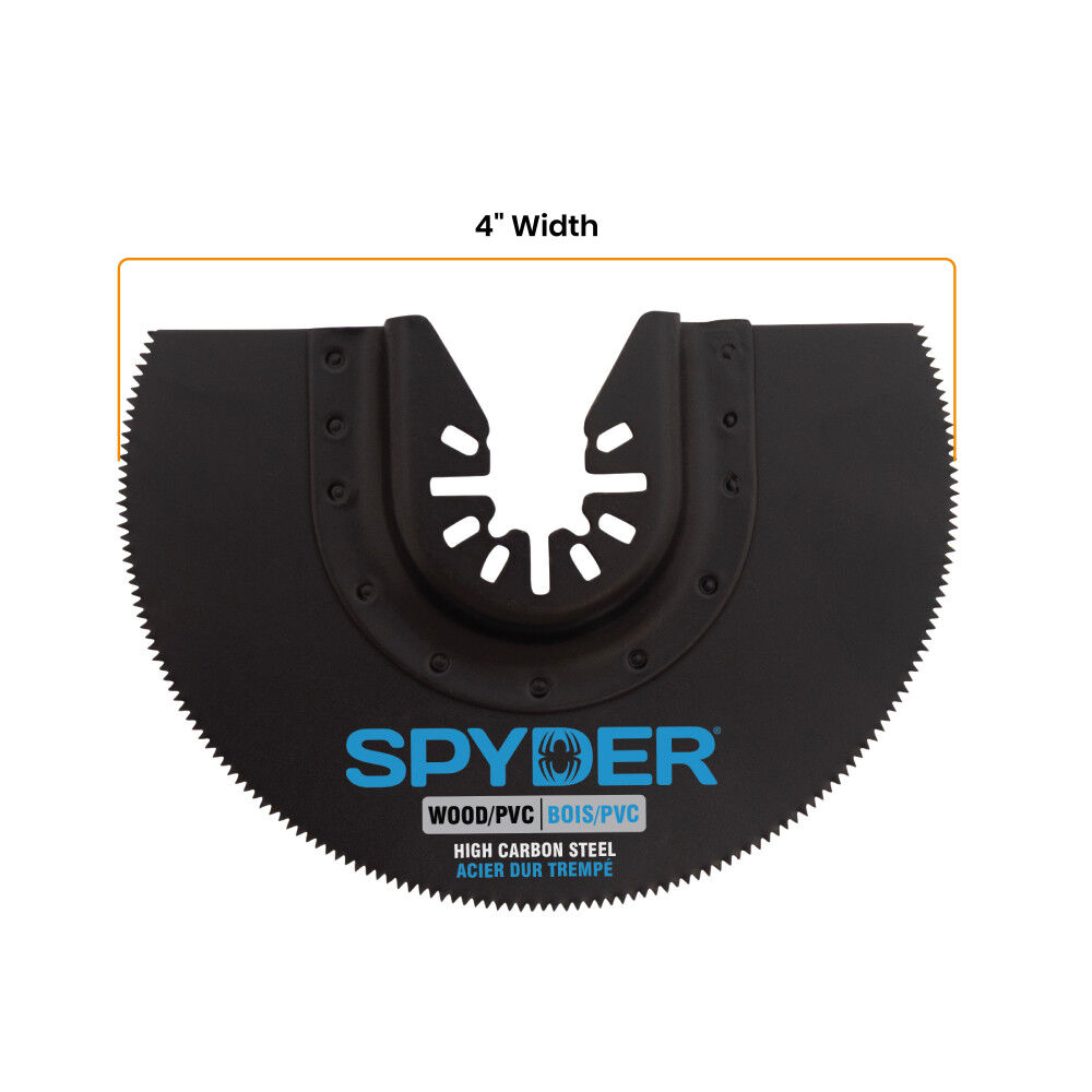 Spyder 4 Inch Half Moon Oscillating Tool Blade for Clean Wood and PVC, large image number 8