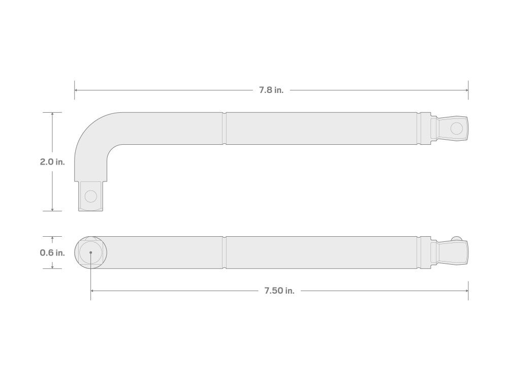 Tekton 1/2 Inch Drive x 7.5 Inch Wobble L-Handle, large image number 7
