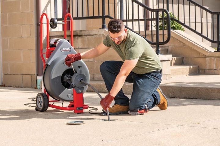Ridgid K-750 Drum Cleaner Machine with Gloves & AUTOFEED - 5/8 Inch Pigtail, large image number 8