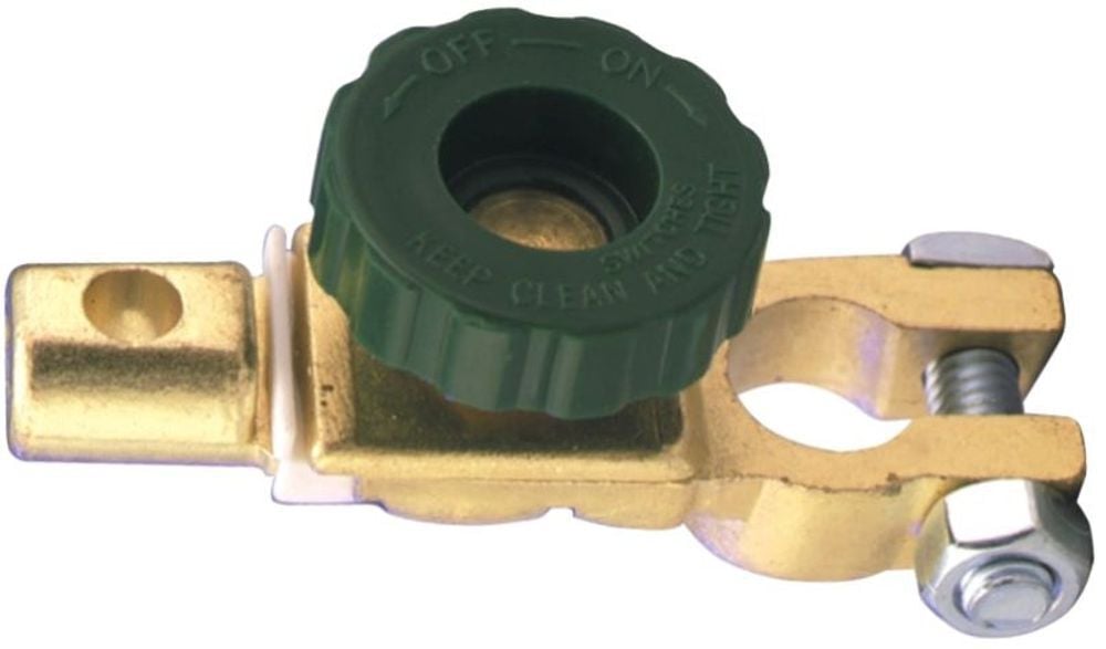 Quick Cable Brass & Zinc Plated Negative Top Post Terminal Quick Disconnect, large image number 1