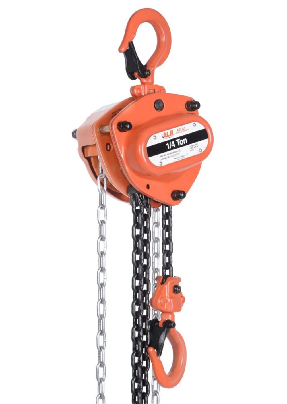 Atlas Lifting and Rigging ACH 1/4 Ton Chain Hoist 550 lbs 10 Ft. Lift, large image number 1
