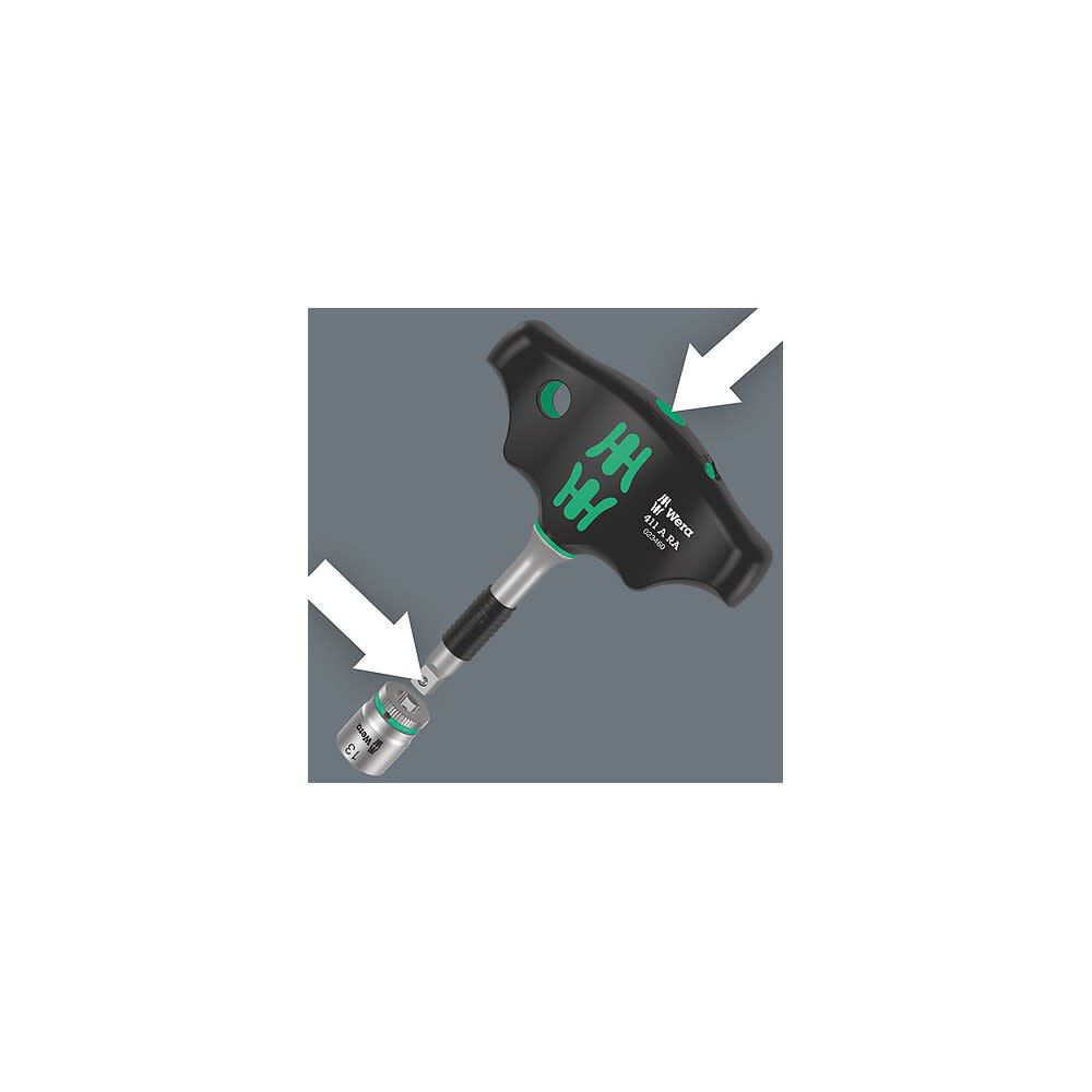 Wera Tools 411 RA T-Handle Bitholding Screwdriver, large image number 9