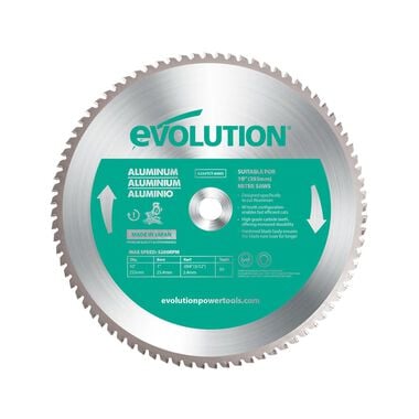 Evolution Power Tools 10in x 80T Aluminum Cutting Miter Saw Blade