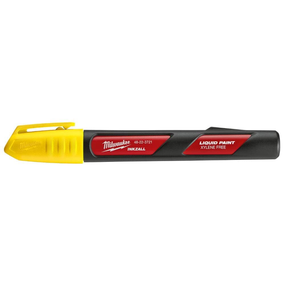 Milwaukee INKZALL Yellow Paint Marker 48-22-3721 - Acme Tools