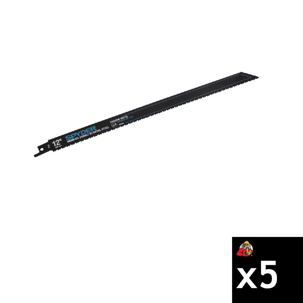 Spyder 12 Inch 8-10 TPI Bi-Metal Reciprocating Saw Blade, 5 Pieces - 200394-5