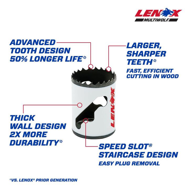 Lenox 1-1/2 Inch Speed Slot Bi-Metal Hole Saw, large image number 2