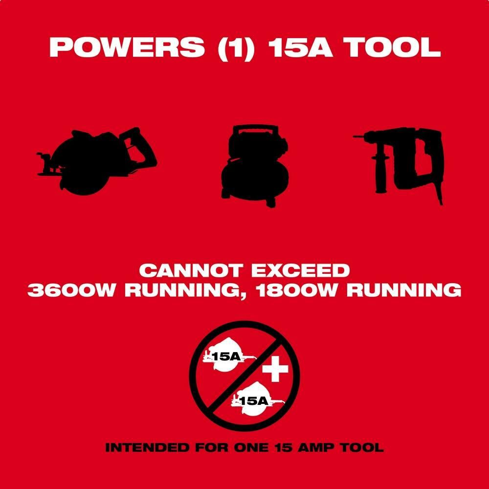 Milwaukee M18 Carry-On 3,600 Watt Lithium-Ion Battery Portable Power Supply (Bare Tool), large image number 6