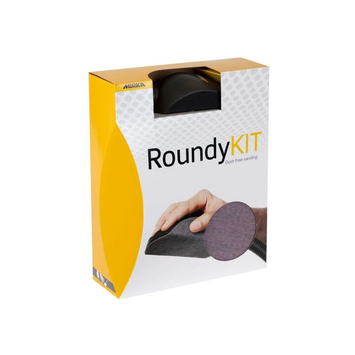 Mirka 6 Inch Diameter Black Dust-Free Roundy Sanding Block Kit, large image number 6