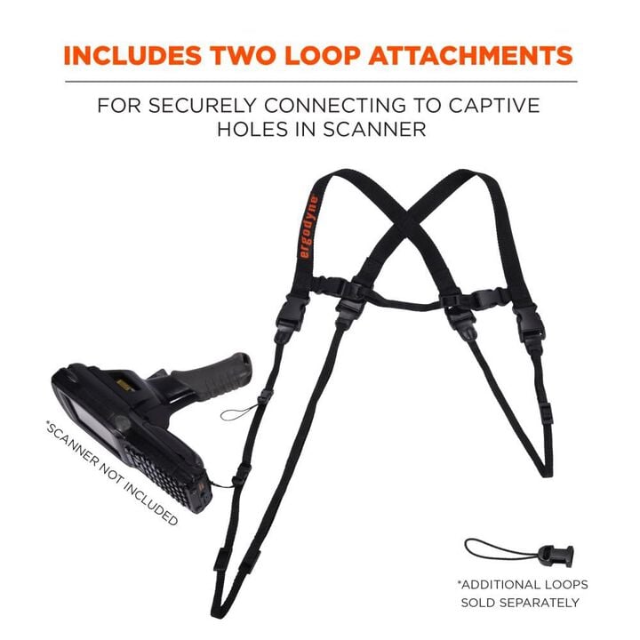 Ergodyne Barcode Scanner Harness, Black, Small, large image number 2