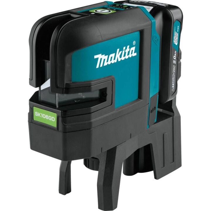 Makita 12V max CXT Self-Leveling Cross-Line/4-Point Green Beam Laser Kit, large image number 6